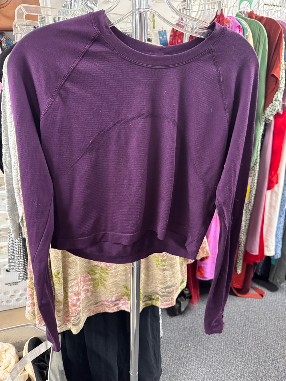 Lululemon swiftly cropped long sleeve size 12 // 092002